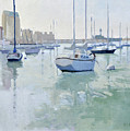 Moored Boats on San Diego Harbor